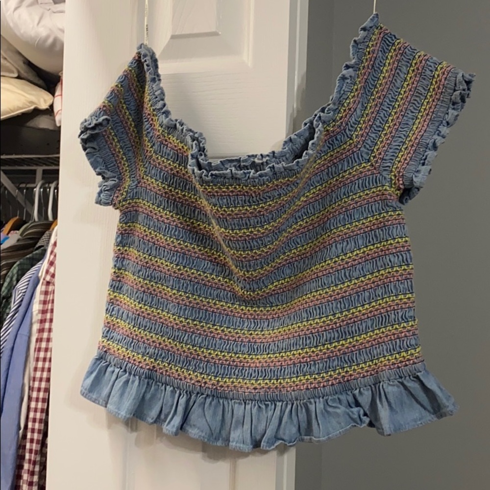 Light blue F21 crop top